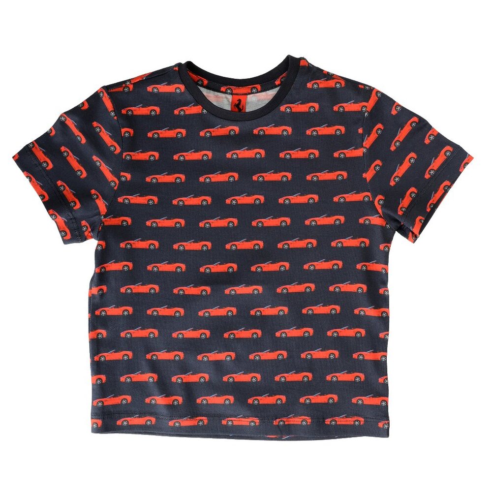 Scuderia Ferrari Kid "Pittoriale" Multi-Color Crewneck Short Sleeve T-Shirt